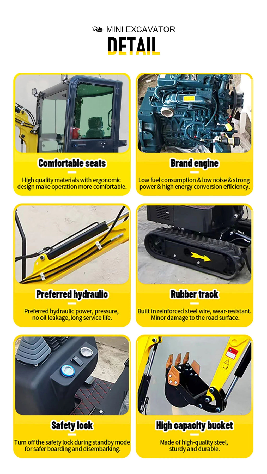 Multifunction 1.2 Tons Powerful Engine Customized Multifunction Can Use A Variety Of Accessories Mini Excavator Home Version