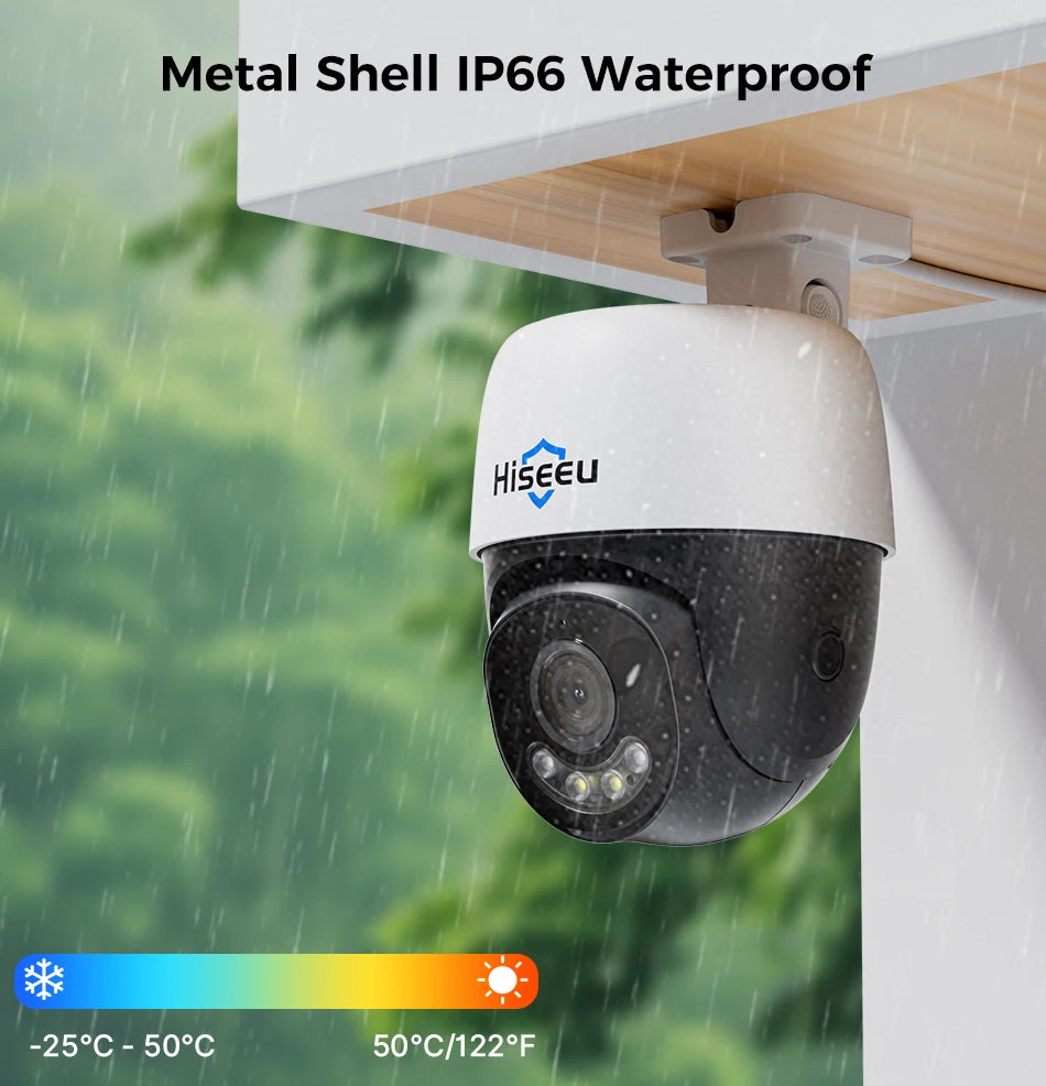 Hiseeu 5MP 4K 8MP POE PTZ IP Camera Night Vision Waterproof Security Video IP Camara Onvif Security CCTV Camera H.265