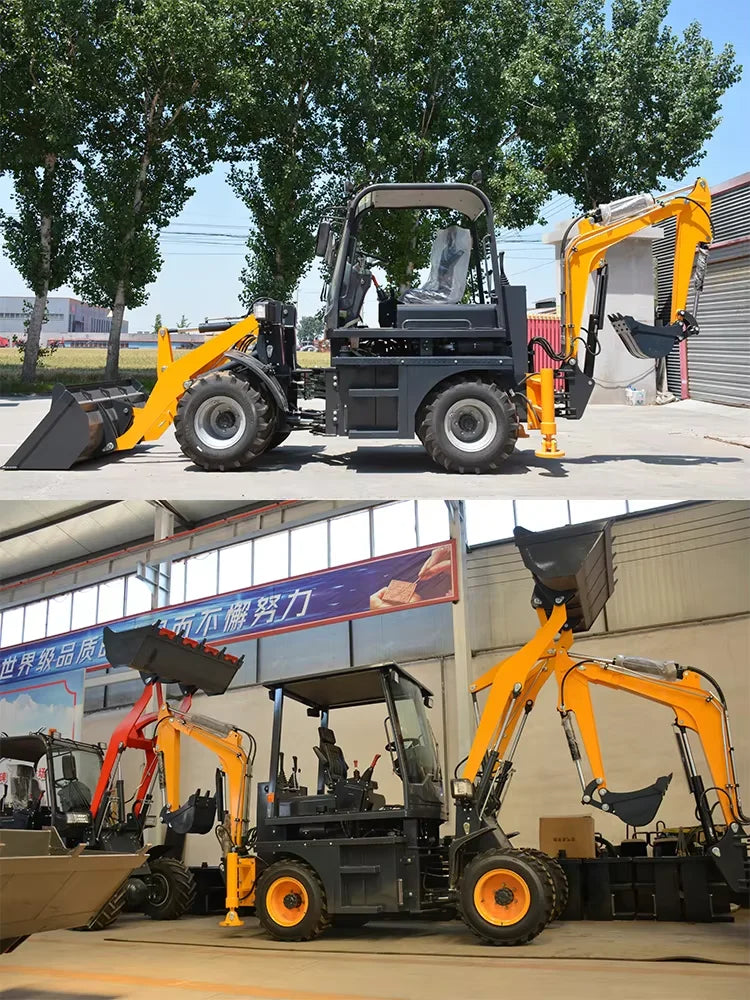 Backhoe Loader Free Shipping Excavators Machine Digger Front Loader 3 Ton Mini Excavator Bagger Garden Mini Loader B Customized