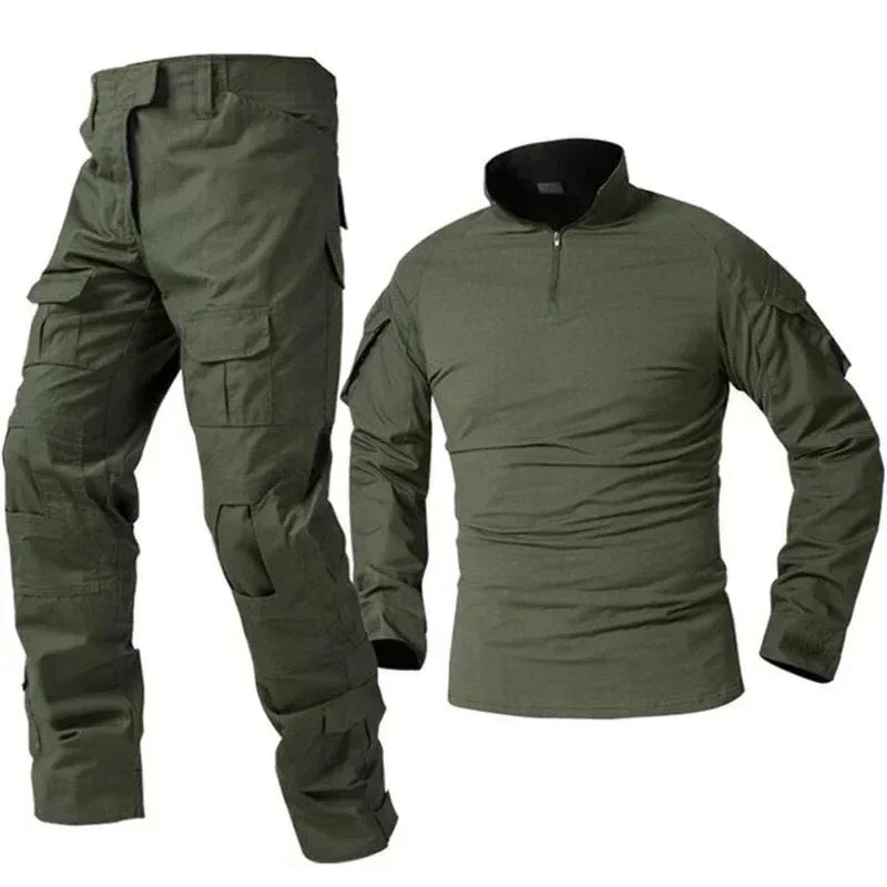 Green Tactical Uniform Suits Milit Multicam Military Camouflage Suit Combat Shirt + Pants Sets Airsoft Hunting Paintball Outdoor