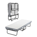 31 in X 75 in Folding Bed with 4 in Mattress Twin Size Rollaway Bed Sturdy Metal Frame with Memory Foam for Hotels