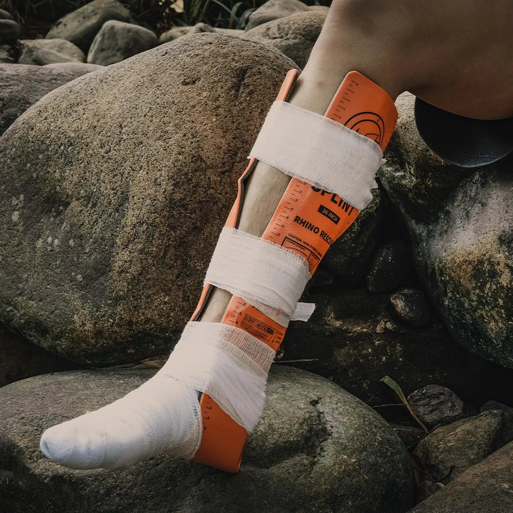 RHINO RESCUE First Aid Splint 36" X 4.3" Green-Gray, Keep Bones in Position For Camping Hiking Fixture Bone Emergency Kit