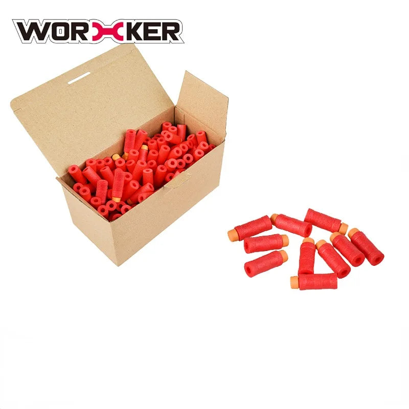 200PCS Worker 3-Ring Bamboo-Shaped Darts For Emitter Soft Bullet Toy Gun Accessories Foam Darts Bullets Kids Outdoor Toys