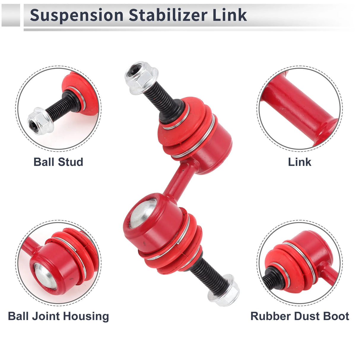 UXCELL Front Stabilizer Bar Links with 2 Pcs Bushing for Honda CR-V 97-01 No.K90667