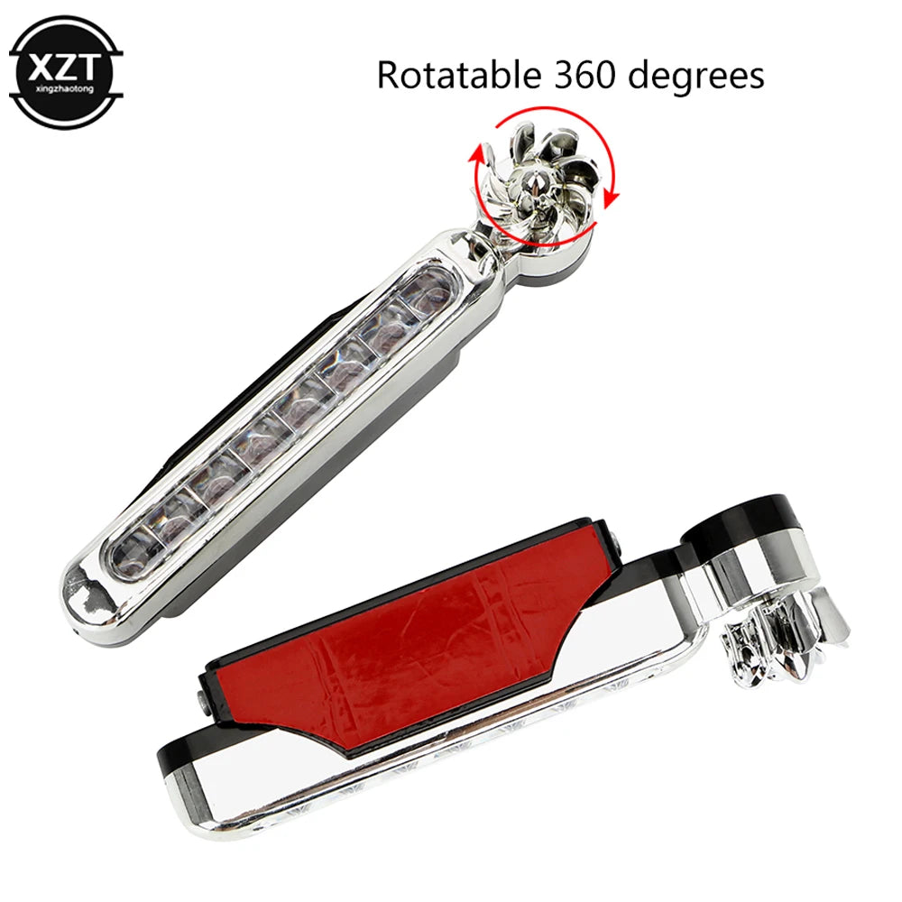 2pcs Wind Powered Car LED Daytime Running Light Auxiliary Lighting Rotation Fan Lamp Automobile Day Time Headlight LED Lights