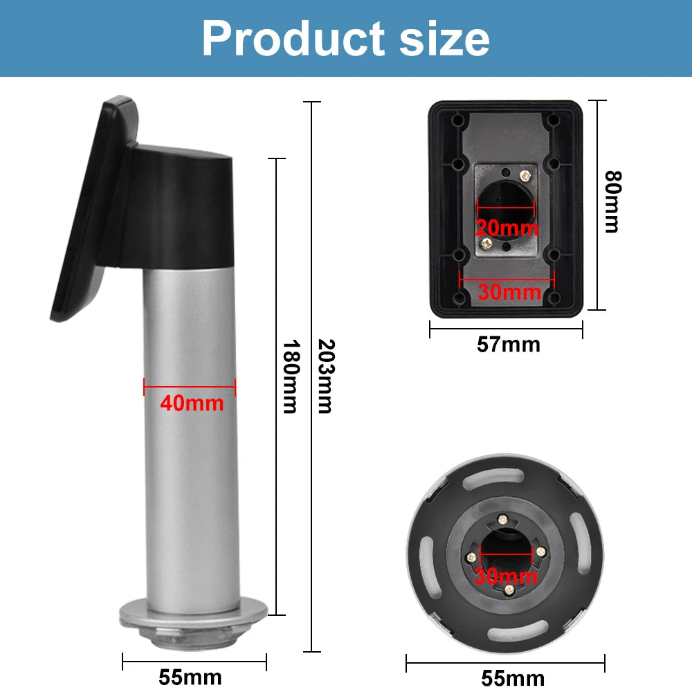 AI0702/AI0703 Aluminum Alloy Universal Holder Base Bracket for Face Recognition Machine Turnstile Adjust Extendable Bracket