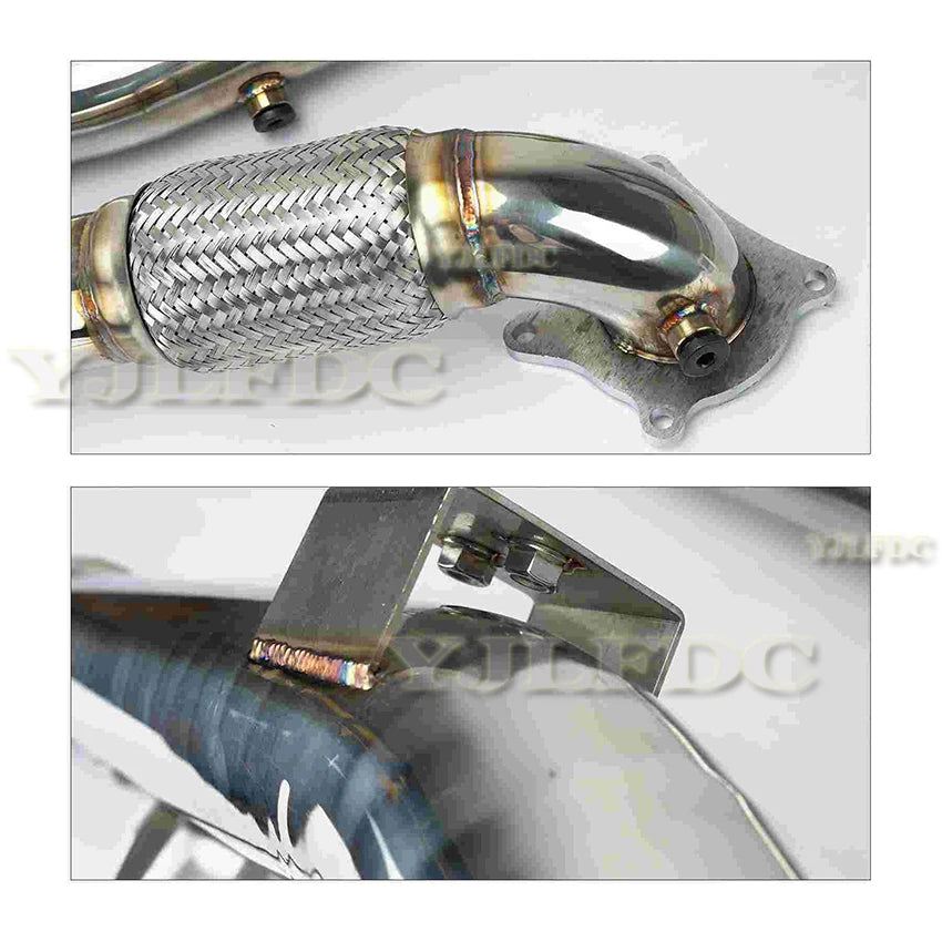 Car Exhaust Downpipe Fits for VW Golf GTI MK5 MK6 Jetta 2.0T Turbo Down Pipes For Audi A3 2.5inch - 3inch Downpipe Accessories