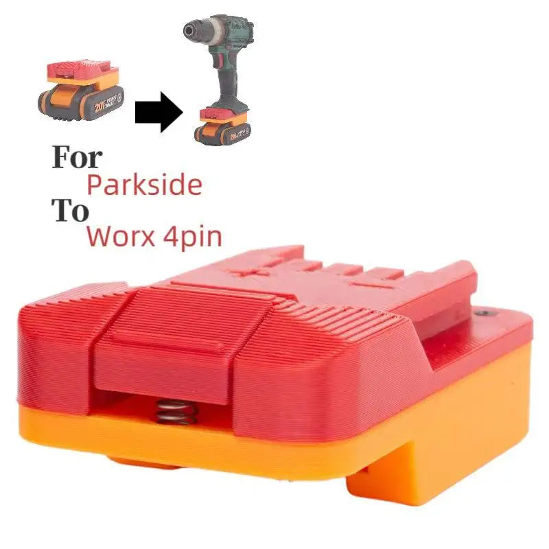 Battery Adapter for Worx 4pin 20V Lithium to For Parkside X20V Power Tools Convert (Not Include Tools and Battery)