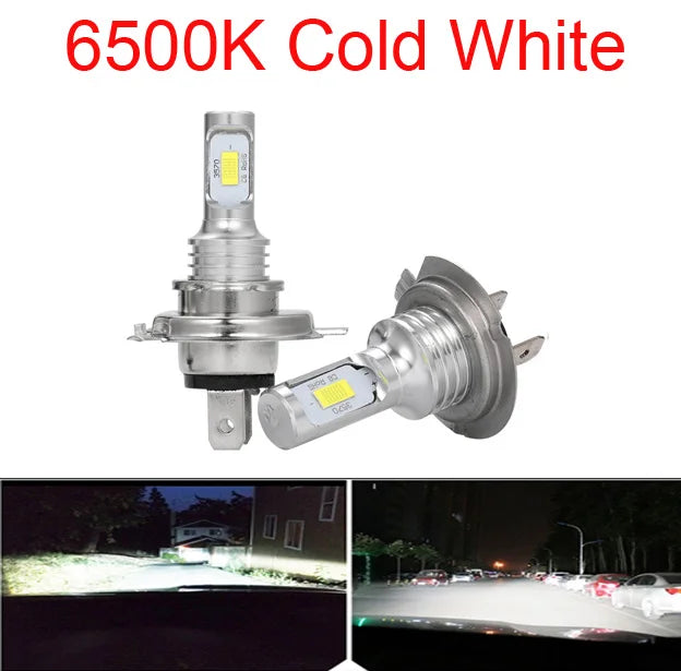 2Pcs H7 H4 LED Car Headlight H11 H8 H9 H1 H3 Car Fog Light Bulbs 9005 9006 Hb3 Hb4 Auto Driving Running Lamps 80W 12V 24V White