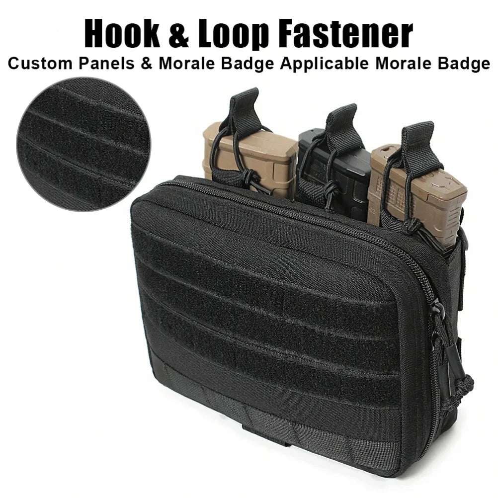 Triple Mag Pouch 5.56/.223 Tactical Magazine Pouch Molle Rifle Chargers Holder Admin Pouch EDC Organizer Detachable Molle Pouch