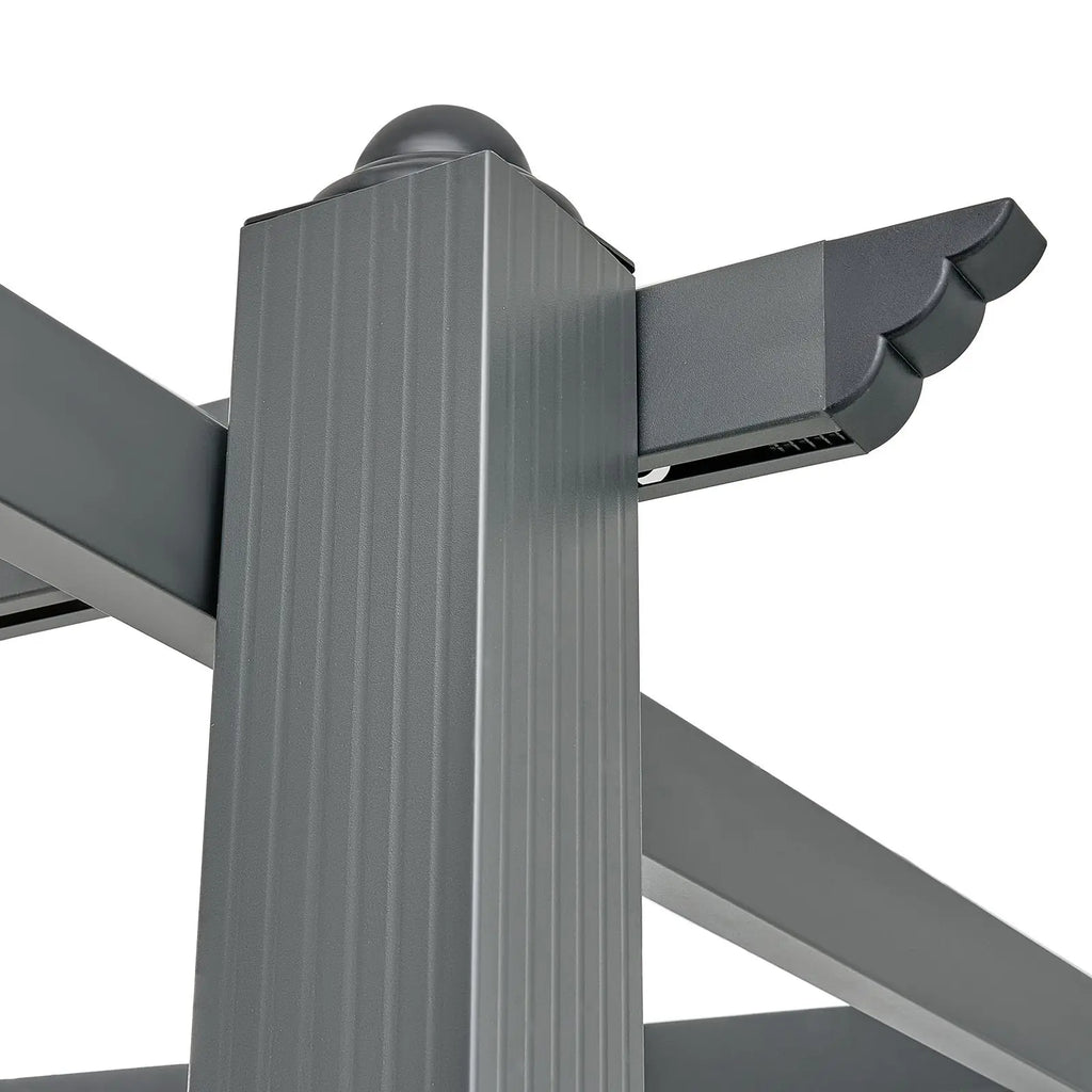 "10FT X10FT Modern Aluminum Pergola Sun Shade Canopy for Courtyard Outdoor Use"
