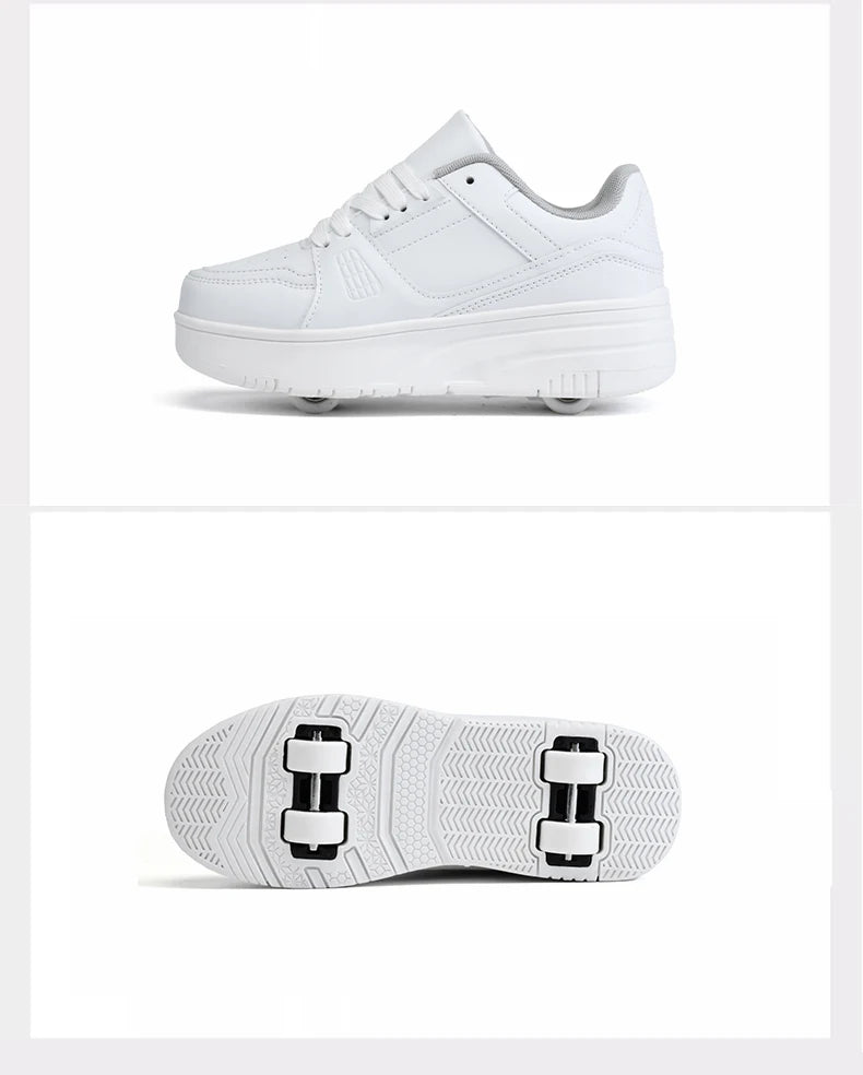 Children's Roller Skate Shoes Student Inline Skating Shoes Girls 4-Wheel Deformation Boy's Skating Shoes