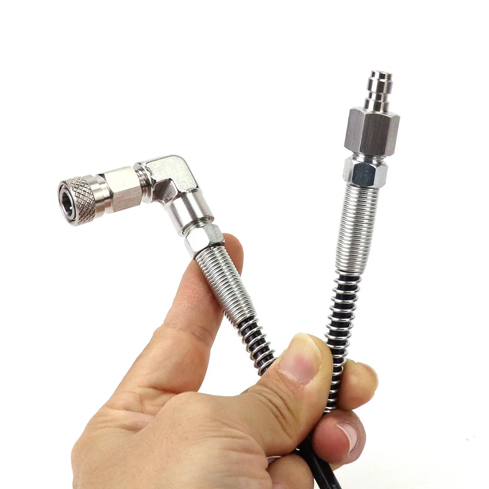 New High Pressure Whip Hose Charging Hose With 90-degree Adapter Remote Fill Extension