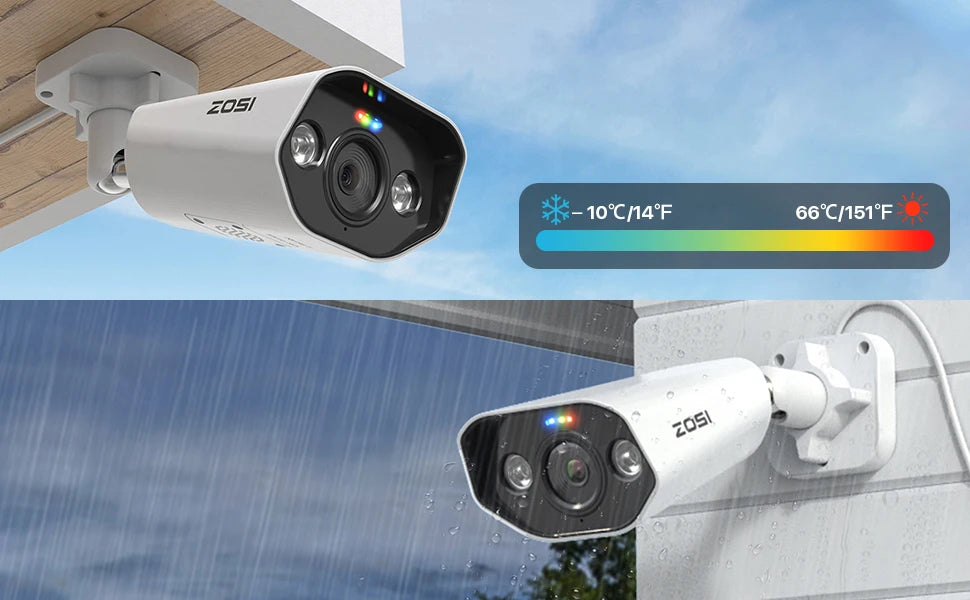 ZOSI 4K IP Camera Add-on PoE Security Camera Two Way Audio 8MP Ultra HD Color Night Vision Home CCTV Video Surveillance Camera
