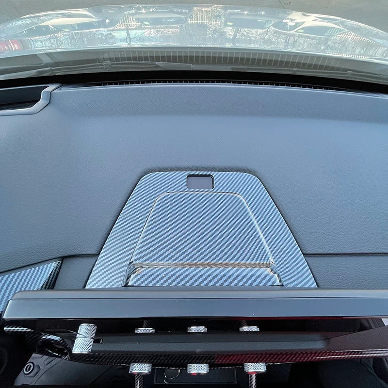 For Honda CR-V 2023-2025: Navigation Screen Rear Trim Frame - ABS+TPE Carbon Fiber Texture Cover (Tool-Free)