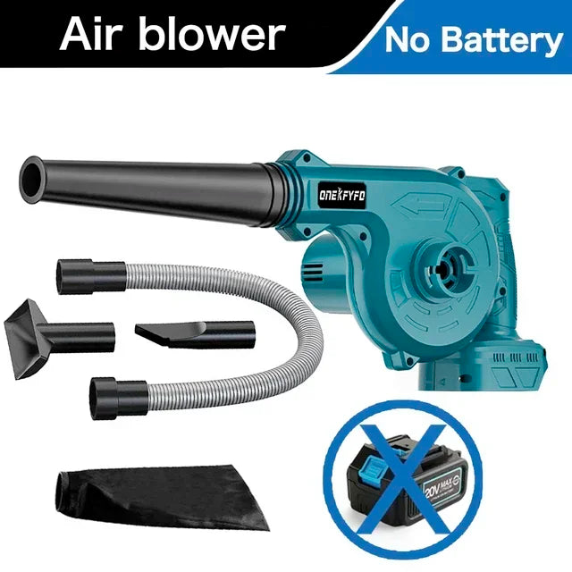 2-in-1 Electric Cordless Garden Leaf Air Blower Computer Dust Collector Dust Snow Blowing Power Tools For Makita 18V Battery