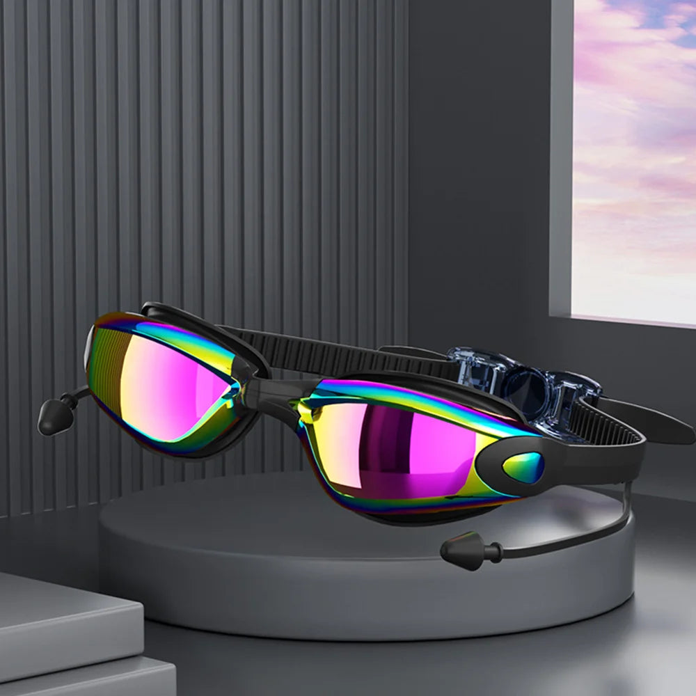 Swimming Goggles Creative HD Summer Waterproof Anti Fog Diving Swim Glasses Silicone Adjustable Swim Eyewear Men Women