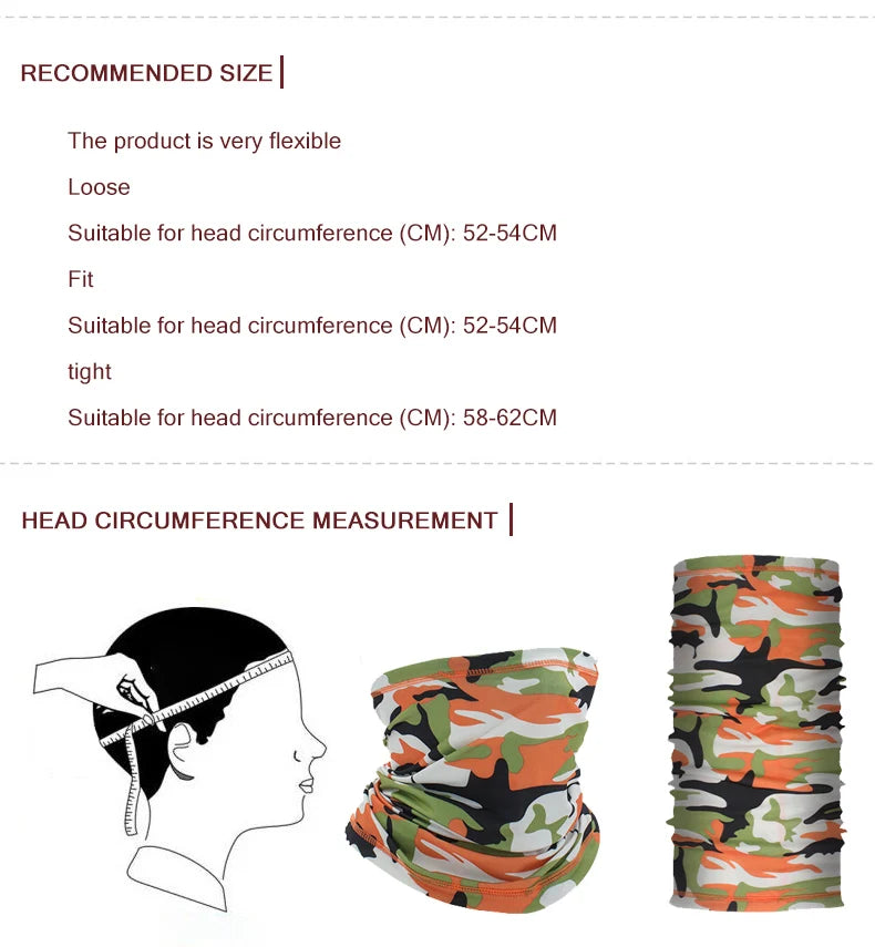 Summer Sports Bandana Breathable UV SunProtection Camping Hiking Cycling Scarves Headwear Men Women Neck Warmer Tube Magic Scarf