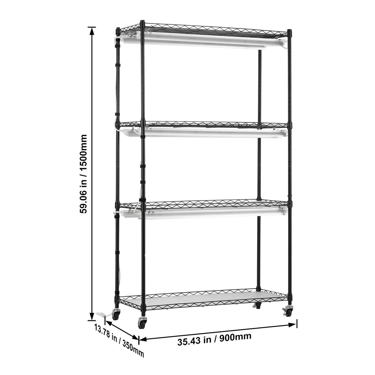 4-Tier 3000K 180W LED Full Spectrum Plant Stand Grow Light Indoor 180W LED Full Spectrum Light 4-Tier Plant Shelf Grow Light