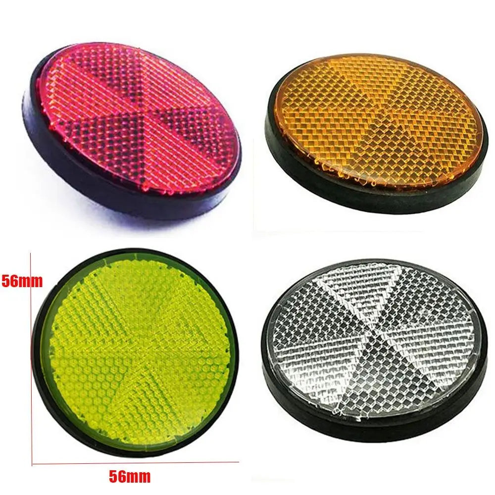 2Pcs High Quality Bike Spoke Reflector Oval&Round Plastic Flashing Night Reflectors Safety Warning Light Wheel Rim Reflective