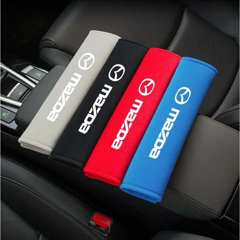 2Pcs Car seat belt leather Shoulder Protector Safety Belt for Mazda 3 CX3 CX4 CX5 CX7 CX8 CX9 CX30 RX7 Atenza Axela