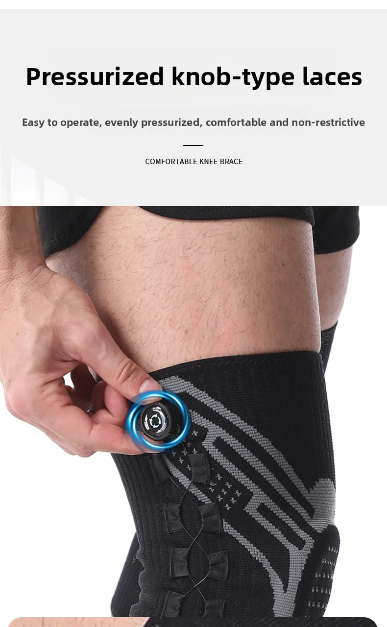 Adjustable Knob Knee Support Professional Sports Knee Brace for Basketball Football Running Badminton Fitness