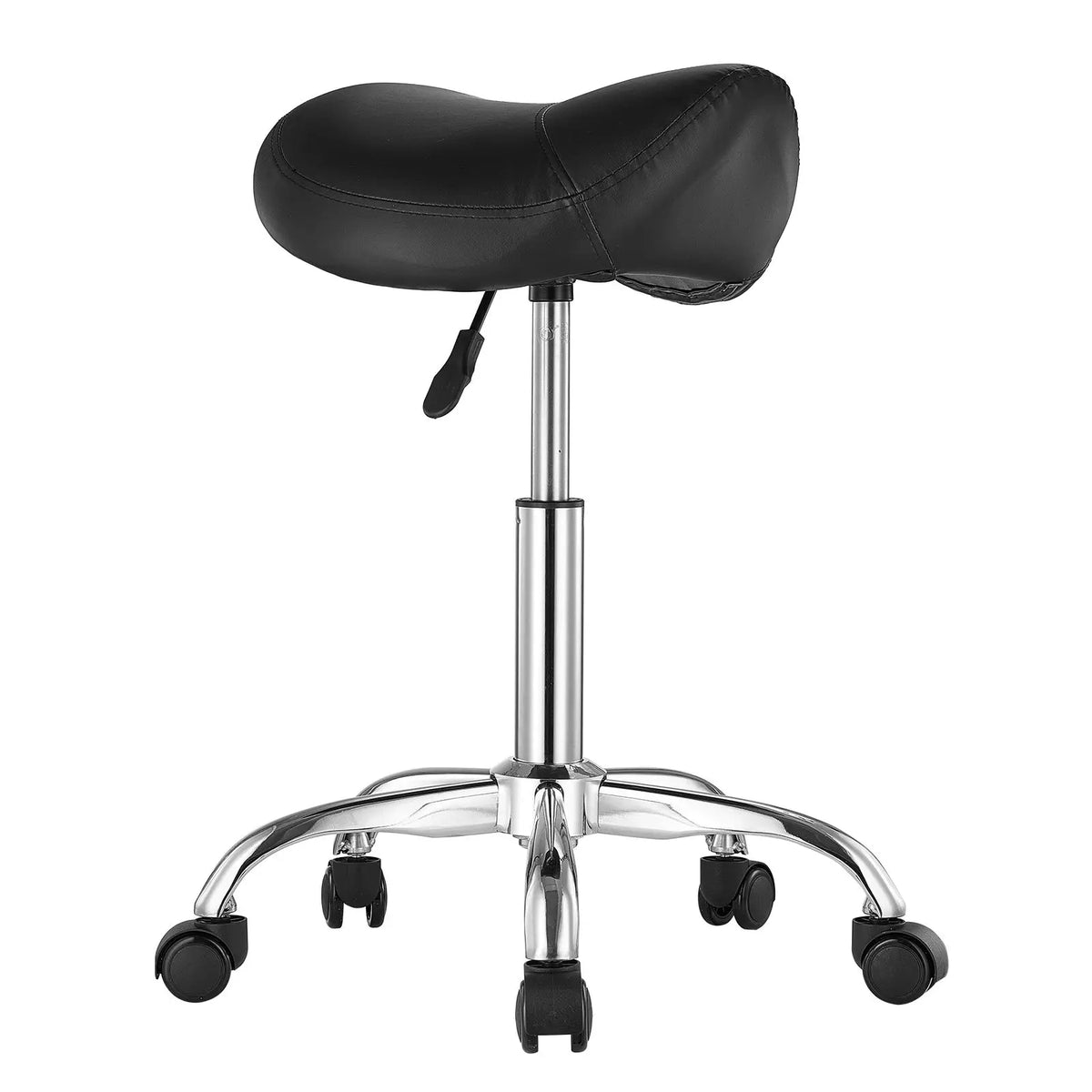 "Salon Furniture 450 LBS Weight Capacity Ergonomic Rolling Saddle Stool Height Adjustable Thickened PU Leather Swivel"
