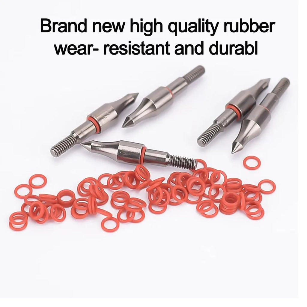50/100pcs Archery Arrow Broadhead O-Rings Archery Arrowhead Points Locks O Ring Rubber Washers Target Broadhead Arrow Point Tips
