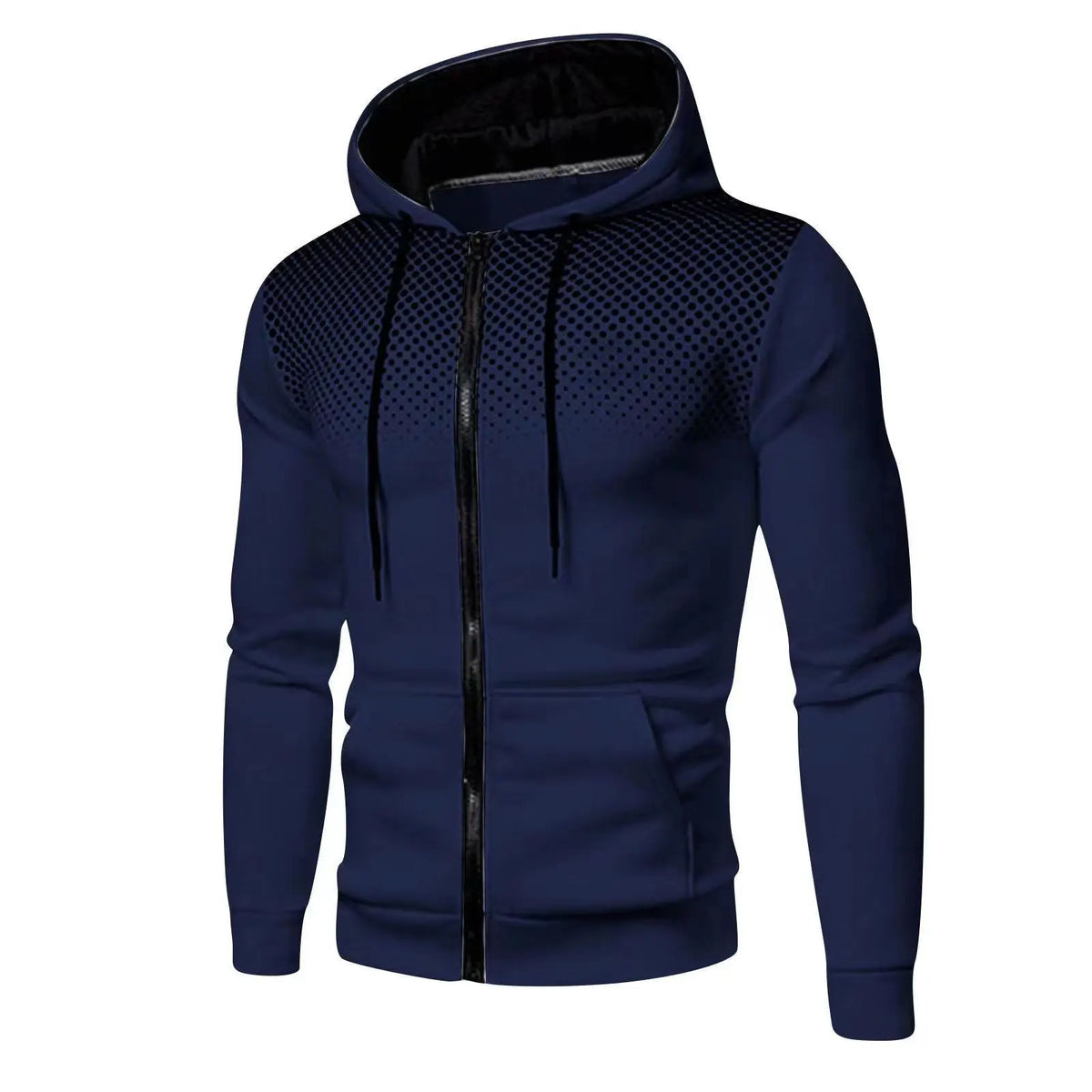 2023 Autumn and Winter New European and American Solid Color Fleece Sweater Pants Men's Casual Zipper Sports Hat Set