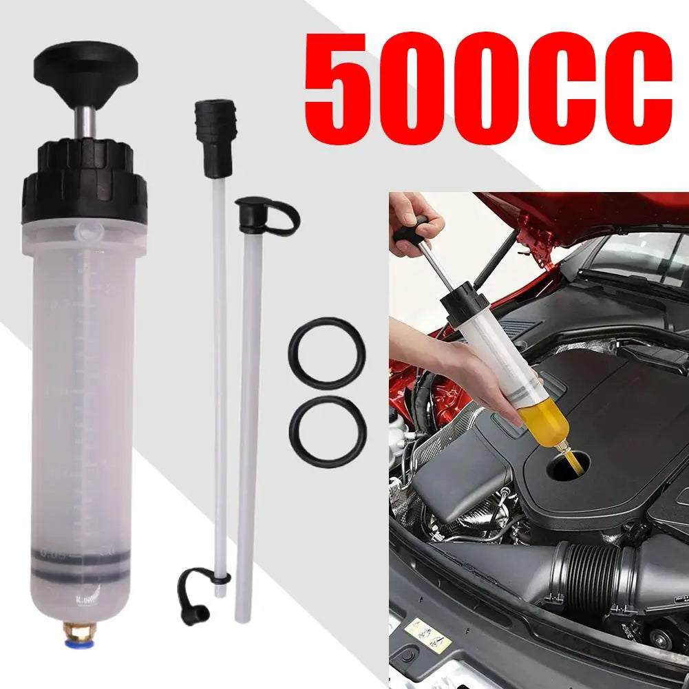 500cc Oil Fluid Extractor Filling Oil Change Syringe Bottle Transfer Automotive Fuel Extraction Pump Hand Tool Oil Extractor Pum