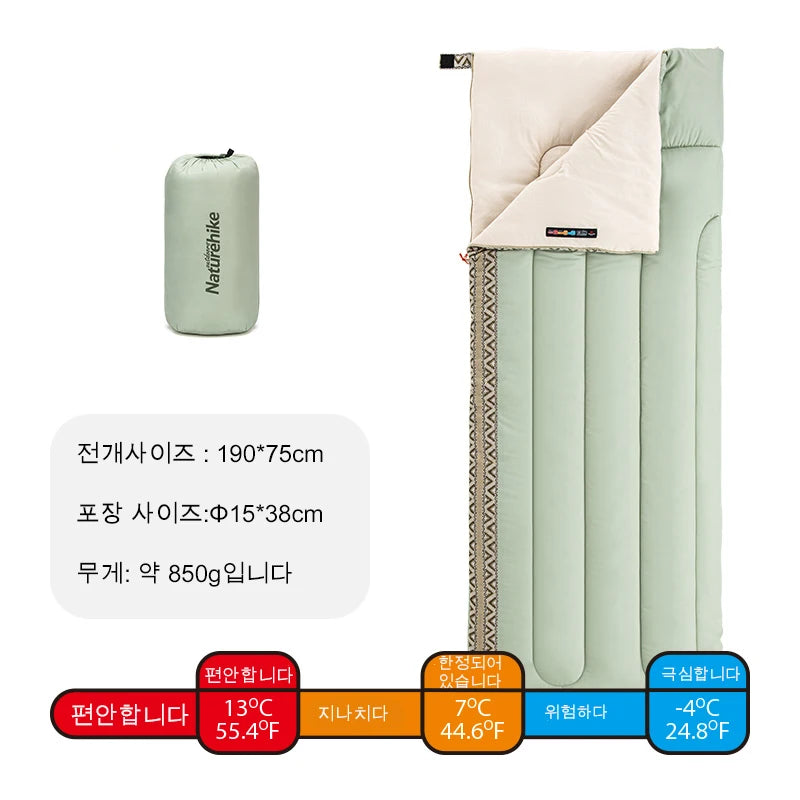 Naturehike Camping Sleeping Bag L150 Ultralight Summer Spring Fall Outdoor Sleeping Bag Spliceable Camping Gear Essentials