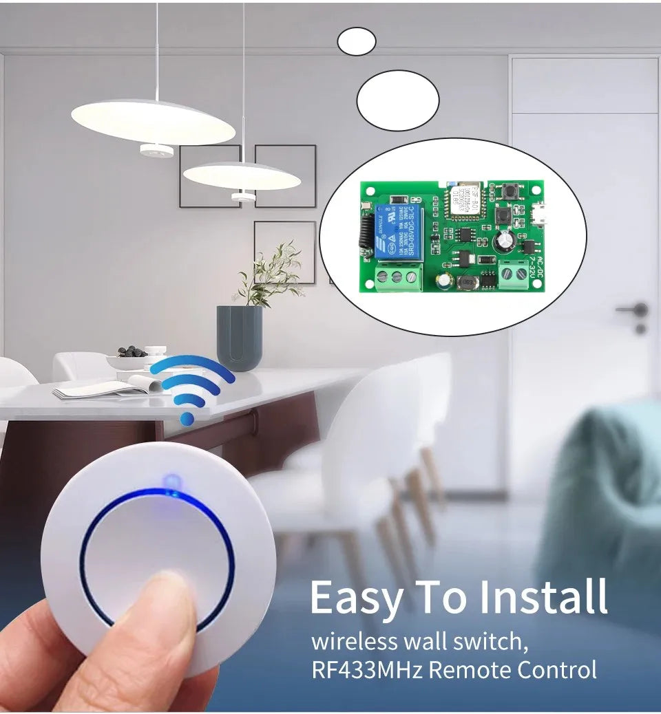 Ewelink WIFI RF 7-32v Garage Door Opener Module Sliding Gate Controller Smart Switch  Alexa Googole Home