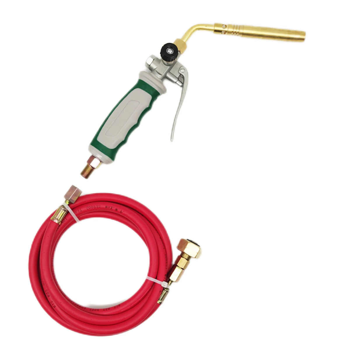 Germany Style MAPP Soldering Torches Double Switch Portable Liquefied Gas Burner Spiral Flame with 1.6m Rubber Hose for Barbecue