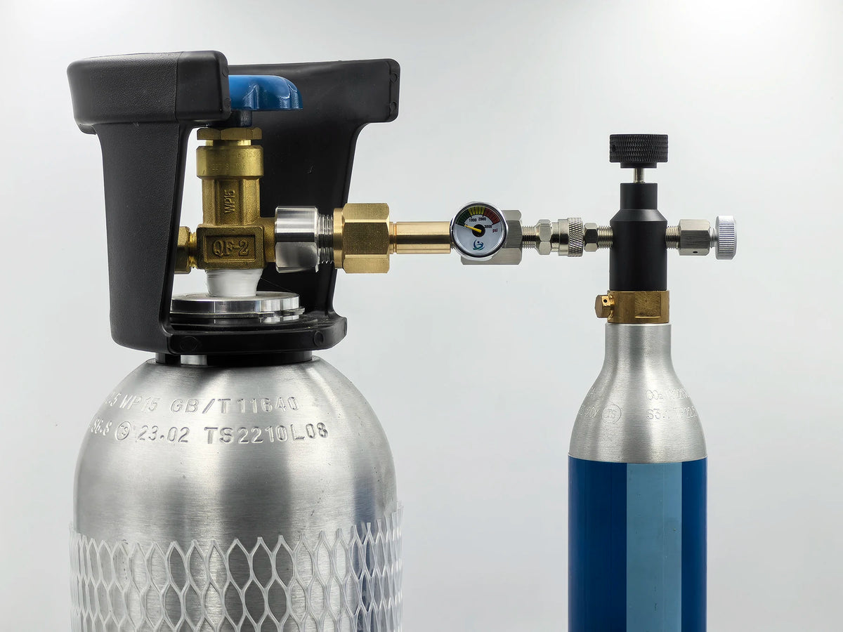 Sparking Water Maker Cylinder CO2 Filling Station, Carbon Dioxide Tank Refill Adapter Connector W21.8-14 or G3/4 or CGA320