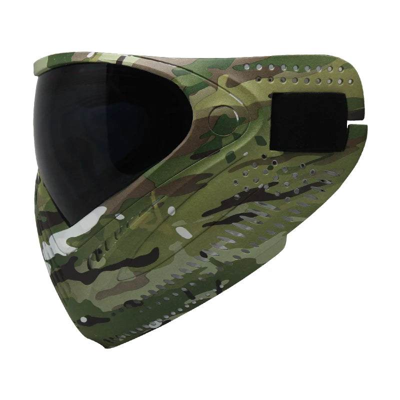 GREAT Lotus Camo Tactical PAINTBALL MASK Airsoft Mask with DYE I4 Thermal Lens