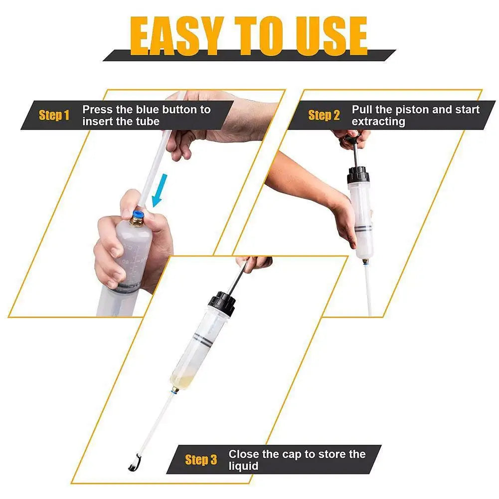 500cc Oil Fluid Extractor Filling Oil Change Syringe Bottle Transfer Automotive Fuel Extraction Pump Hand Tool Oil Extractor Pum