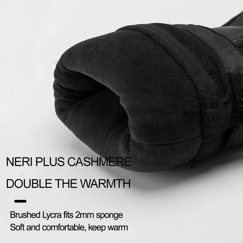 ROCKBROS Winter Gloves Motorcycle Waterproof Fleece Thermal Gloves Snowboard Snowmobile Gloves Men Women Snow Cycling Gloves