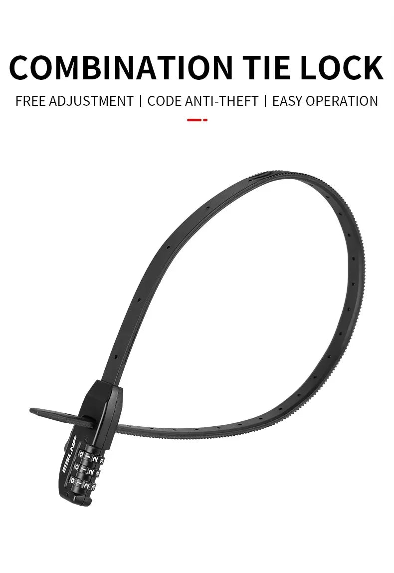 Bicycle Cable Tie Lock Anti-Theft Lock Road Bike Mountain Bike Bicycle Combination Lock Electric Bike Bicycle Helmet Combination