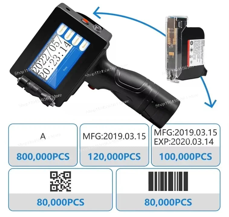 Cost-effective handheld inkjet printer - portable design with 3D scanner capabilities