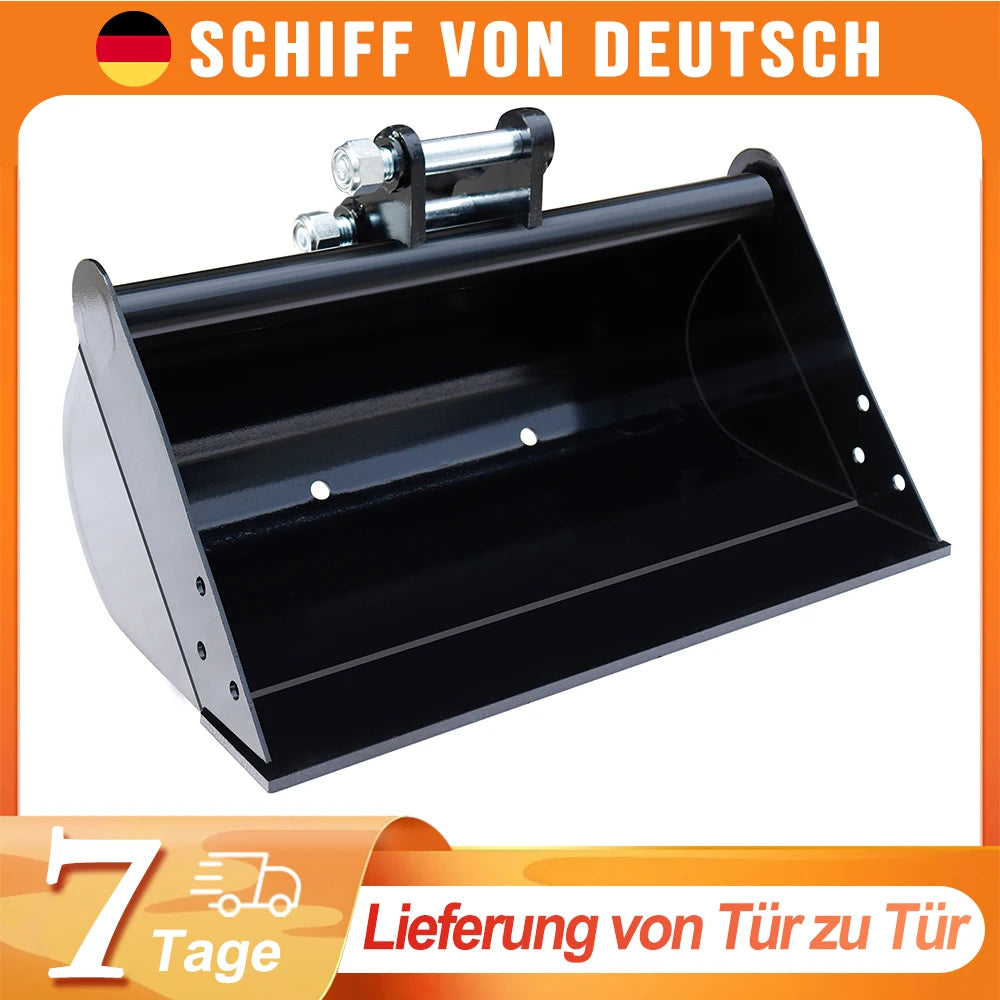 Germany Stock 500/600/800/1000mm Flat Bucket For JCB NEX Kingway Berger Kruas Mini and Other Chinese Mini Excavators