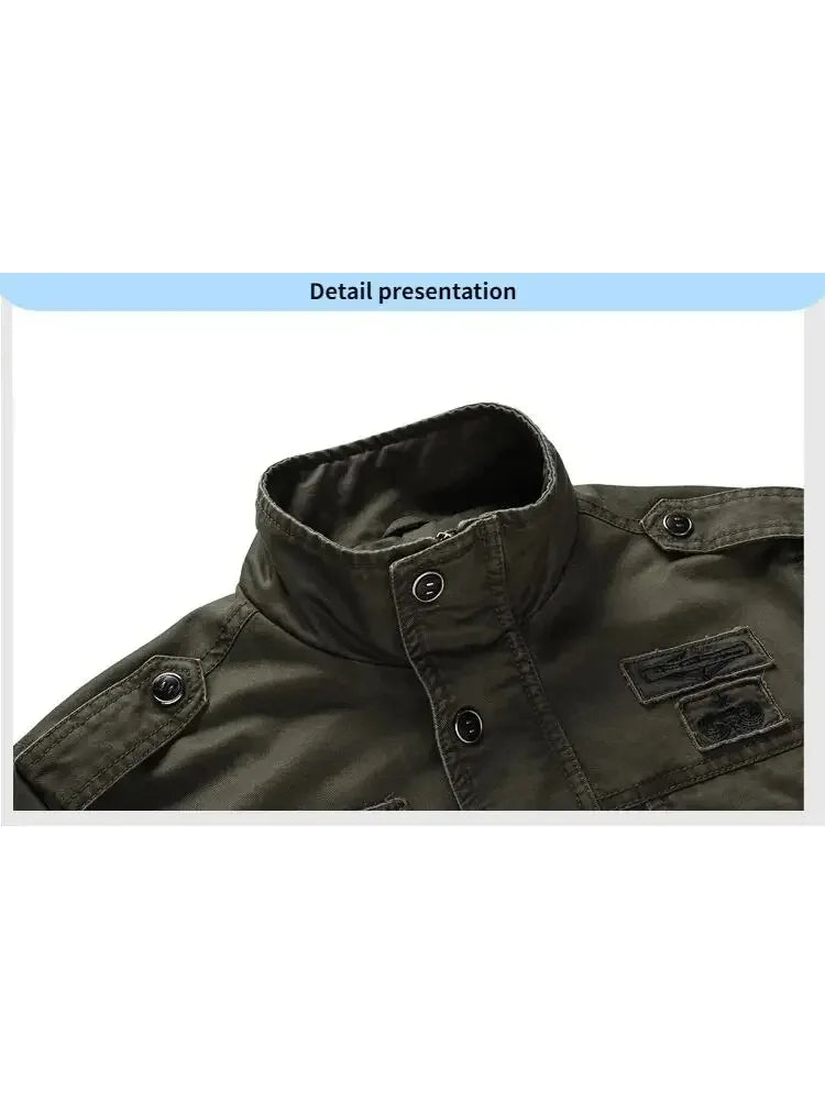 New Casual Climbing Pilots Jacket Men Plus Size 6XL Jaqueta Masculina Working Clothes Spring Autumn Cargo Mens Jackets Coat