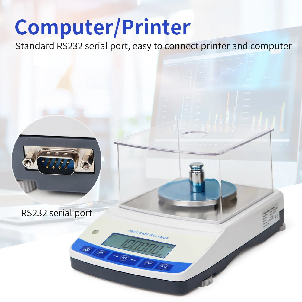 Lab Scale 500g 0.001g High Precision Electronic Balance Digital Analytical Balance Jewelry Scale with Windshield Balance Scale