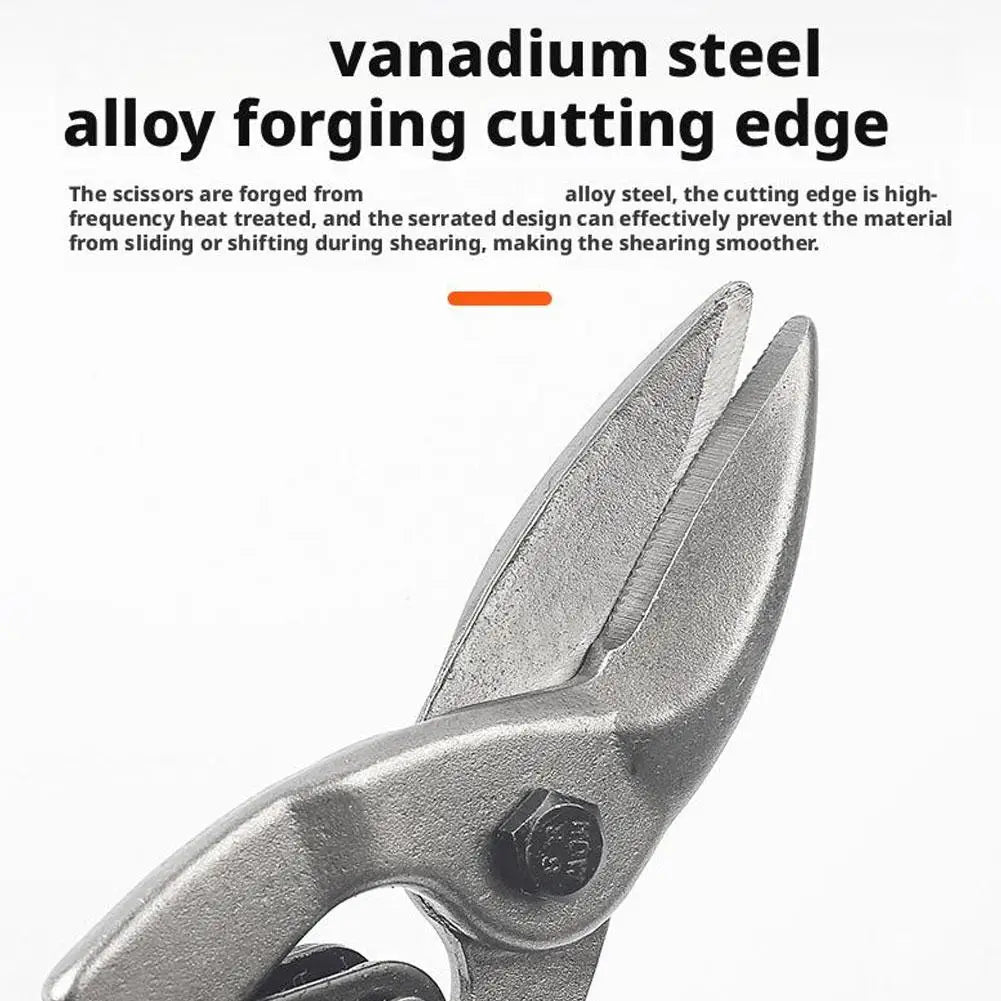 Aviation Scissor Tin Snips Metal Sheet Cutting Snip Cutter Multifunctional Straight Scissor Industrial Professional Hand Tool