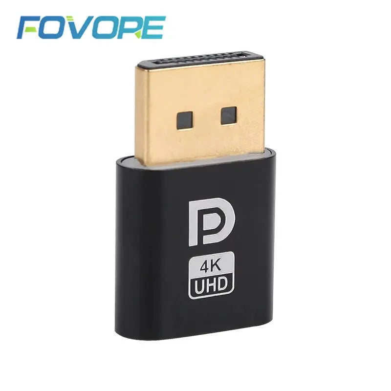 4K Displayport Dummy Plug DP Virtual Adapter Headless Ghost Emulator for PC Graphics CardIdeal for Remote Desktop or Mining