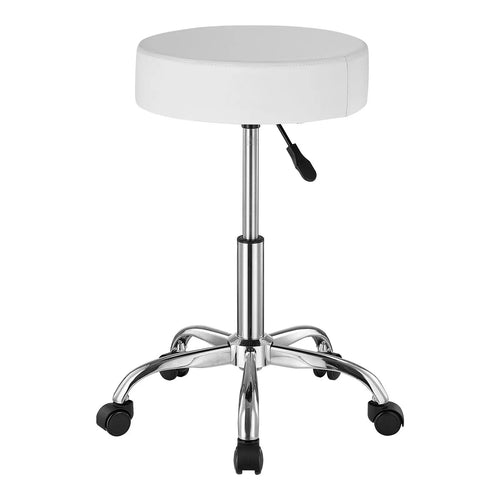 "Salon Furniture 450 LBS Capacity Height Adjustable Swivel Rolling Stool with Thickened PU Leather Seat"