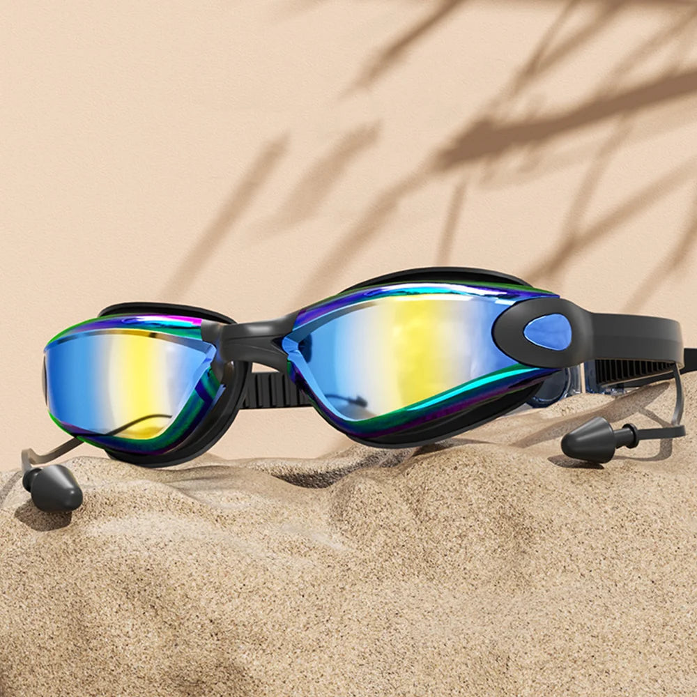 Swimming Goggles Creative HD Summer Waterproof Anti Fog Diving Swim Glasses Silicone Adjustable Swim Eyewear Men Women