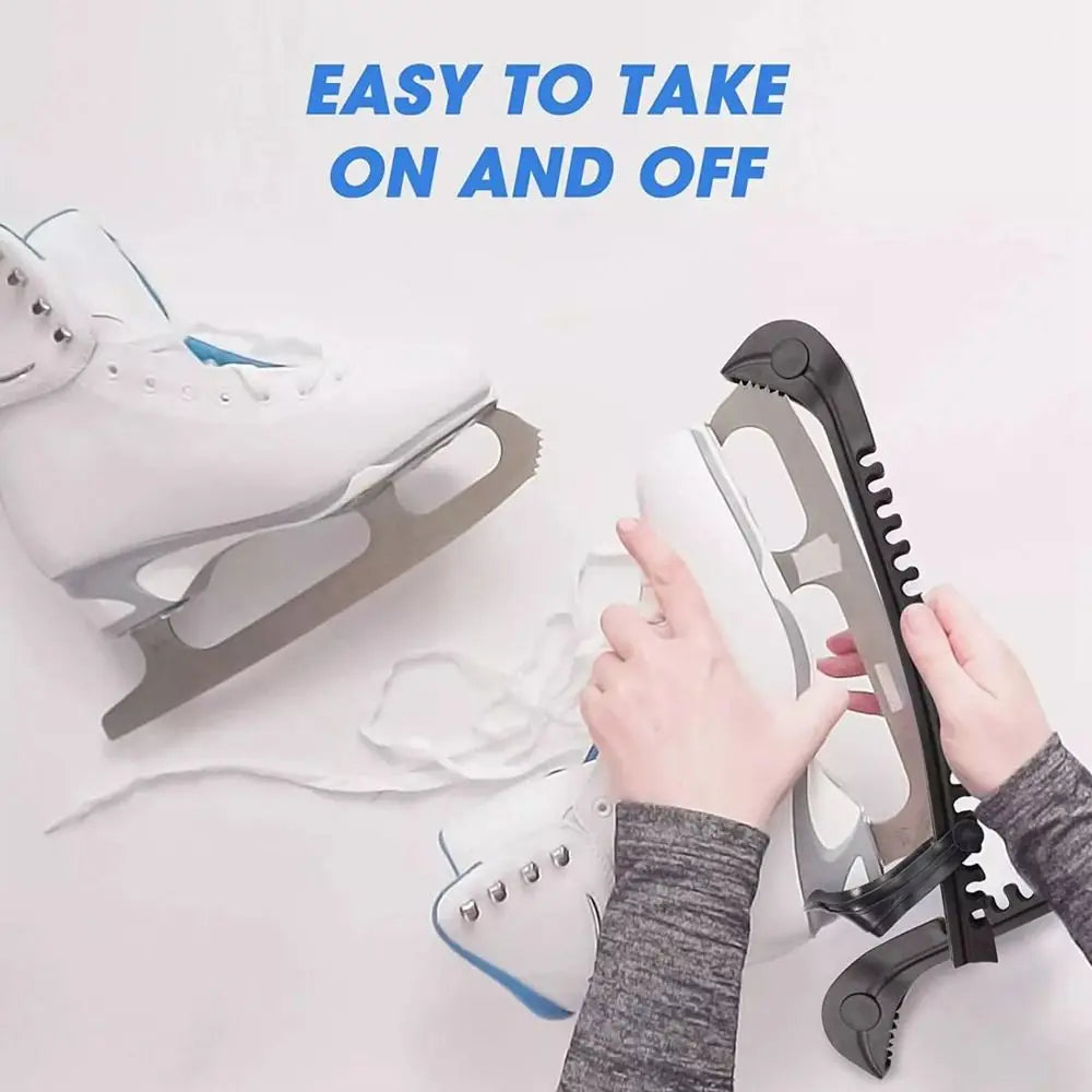 1 Pair Portable Non-Slip Ice Blade Protector Adjustable Wear-Resistant Shoes Ice Skate Covers Protector Sleeve Ice Blade Sleeve