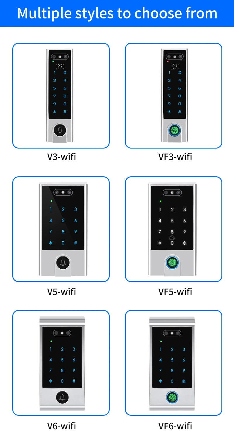 WIFI Face Wiegand 26-34 Recognition Fingerprint 125KHZ/13.56MHZ RFID Access Control Machine Card Reader Work With Tuya APP