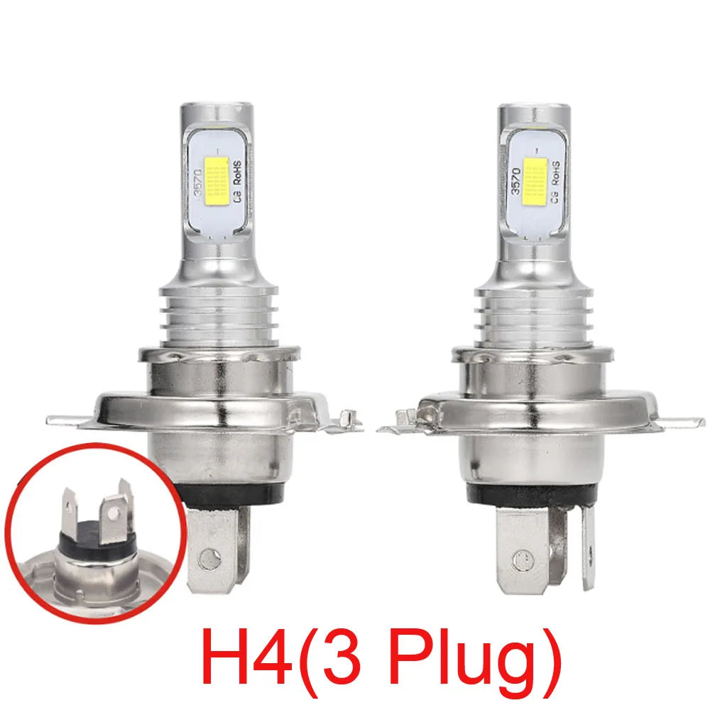 2Pcs H7 H4 LED Car Headlight H11 H8 H9 H1 H3 Car Fog Light Bulbs 9005 9006 Hb3 Hb4 Auto Driving Running Lamps 80W 12V 24V White