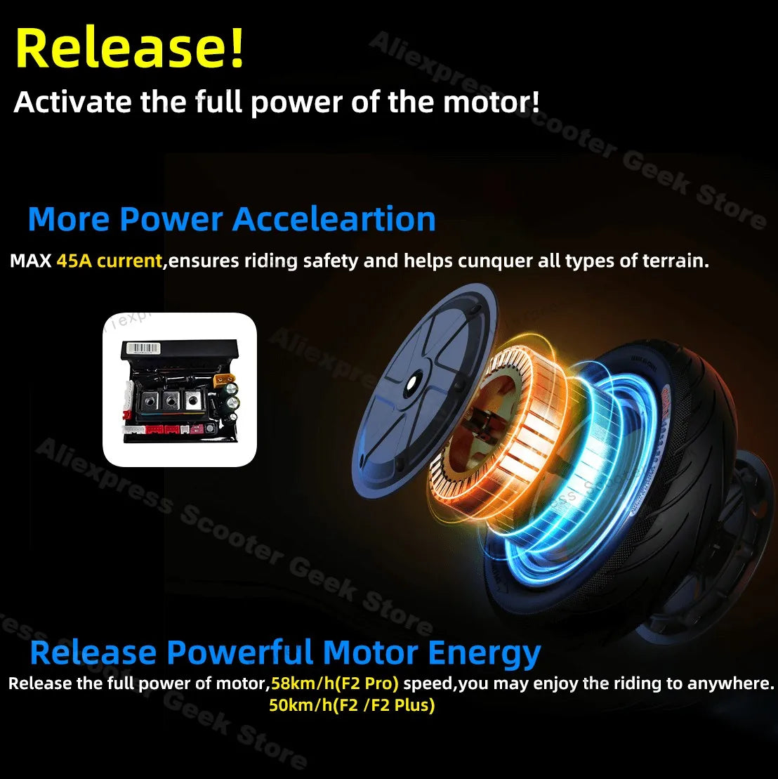 58km/h Custom Controller Unlimited Speed For Ninebot by Segway F2/F2 II/F2 PLUS/F2 PRO E D Scooter 32km 58km/h Motherboard Parts